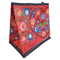 torba na zakupy 24l 35x20x35 folklor 1szt czerwona