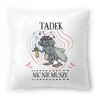 Poduszka Dla Tadka Na Urodziny Ze Zdjęciem Na Prezent Biała 40X40 Cm