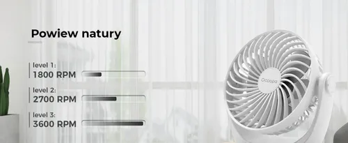 Wentylator stołowy Ocoopa D602 biały USB na Arena.pl