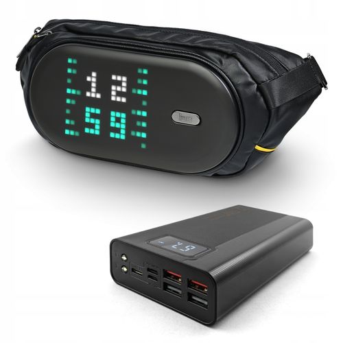 Szybki Powerbank 10000mAh 3A 22W PD 4x USB-A USB-C Apple Lightning Latarka na Arena.pl