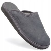Kapcie Męskie Skórzane, Klasyczne Pantofle Domowe Nubukowe 40-46 PanSzew