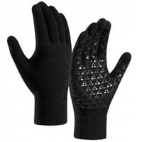 ZIMOWE RĘKAWICZKI DOTYKOWE KLASYCZNE CZARNE CIEPŁE MĘSKIE DAMSKIE NA