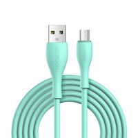 kabel przewód usb-a - microusb 3a wskaźnik ładowania 2m zielony