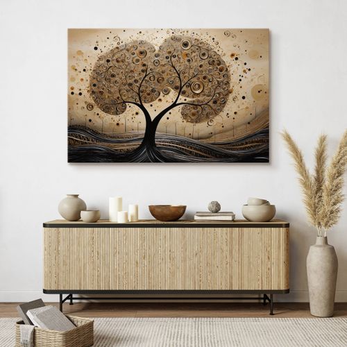 Obraz Canvas Do Sypialni Abstrakcja Drzewo Wzory Geometryczne 100cm x 70cm na Arena.pl