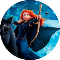 Opłatek na tort Urodziny Merida Waleczna Postać