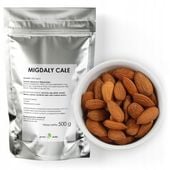 Migdały kalifornijskie 500 g CAŁE naturalne bez soli cukru GORZKO SŁODKO