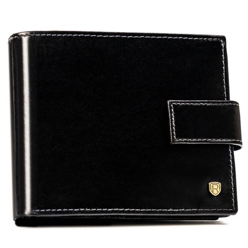 duży, skórzany portfel męski na zatrzask - rovicky na Arena.pl