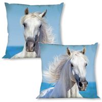 Poszewka Na Poduszkę 40X40 Biały Koń