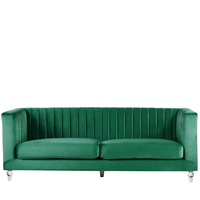 Sofa 3-osobowa welurowa zielona ARVIKA