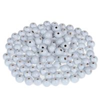 Drewniane koraliki KULA 8mm 120szt. białe