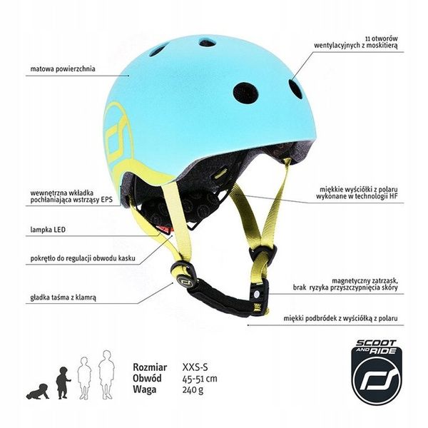 Kask dla dzieci SCOOTANDRIDE XXS-S 1-5 lat zdjęcie 4