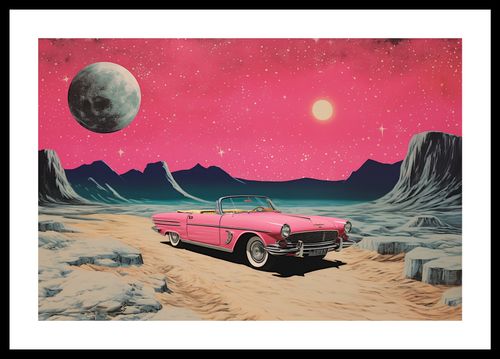 Plakat 45x30cm Kabriolet W Kosmosie na Arena.pl