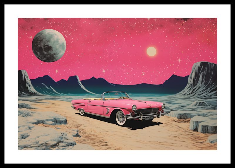 Plakat 45x30cm Kabriolet W Kosmosie zdjęcie 3