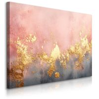 Obraz Do Salonu Beton Elementy Złota Styl Glamour Abstrakcja 40cm x 30cm