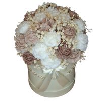 Flower Box Świece Piwonie Dzień Babci Dziadka Prezent Walentynki DUŻY