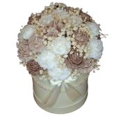 Flower Box Świece Piwonie Dzień Babci Dziadka Prezent Walentynki DUŻY