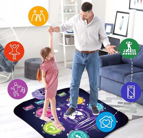 MATA LED DO TAŃCZENIA MUZYCZNA GRA DZIECI INTERAKTYWNA Z BLUETOOTH 5 TRYBÓW na Arena.pl