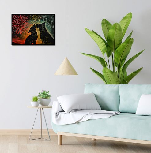 Plakat 55x40cm Psi Uścisk na Arena.pl