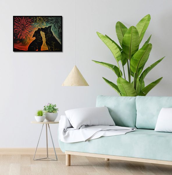 Plakat 55x40cm Psi Uścisk zdjęcie 4