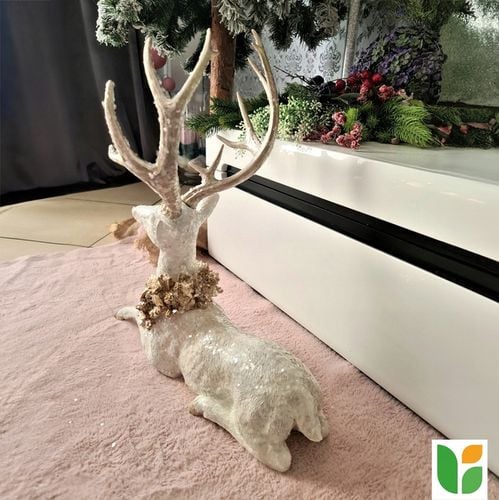 Figurka dekoracyjna świąteczna renifer jeleń duży leżący 53x50x29 na Arena.pl