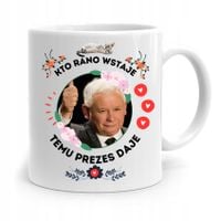 Kubek Śmieszny Prezesa Pis Jarosław Kaczyński Z Nadrukiem Ze Zdjęciem