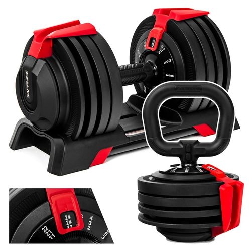 HANTEL regulowany KETTLEBELL 2w1 HANTLA 2KG-24KG zestaw 1x hantle SYSTEM na Arena.pl