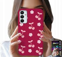 ETUI DO SAMSUNG GALAXY M13 4G - WISIENKI, WIŚNIE NA BORDOWYM TLE + FOLIA