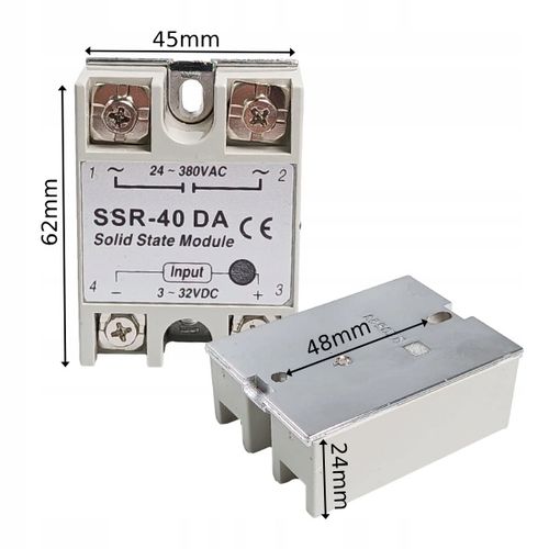 Moduł Przekaźnika SSR-40DA 40A/380V Przekaźnik Elektroniczny na Arena.pl