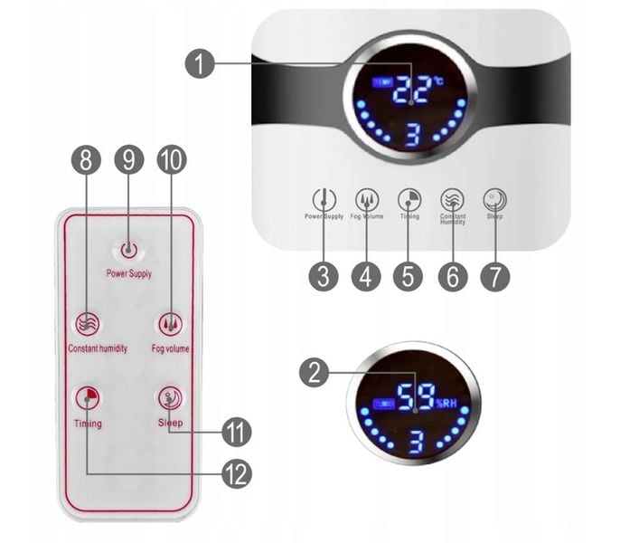 Nawilżacz powietrza Asato Nawilżacz Powietrza Dyfuzor zdjęcie 13