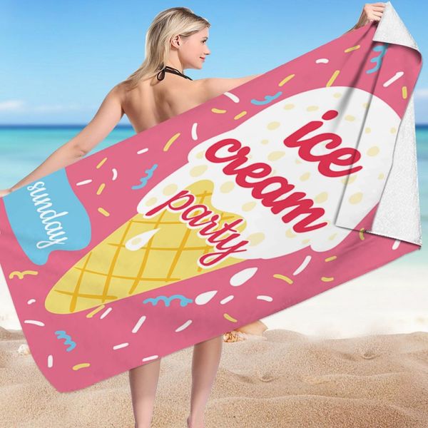 Ręcznik Plażowy Prostokątny Ice Cream Party 150X70 Rec54Wz3 zdjęcie 1
