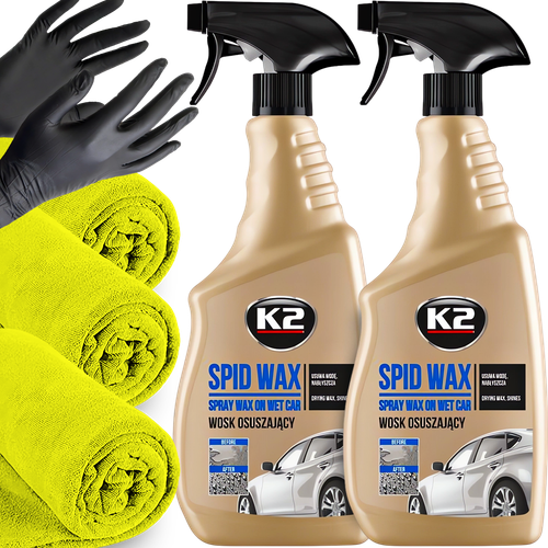 2x Spid Wax Wosk Na Mokro Do Lakieru Nabłyszczający 3x Mikrofibra Rękawiczk na Arena.pl