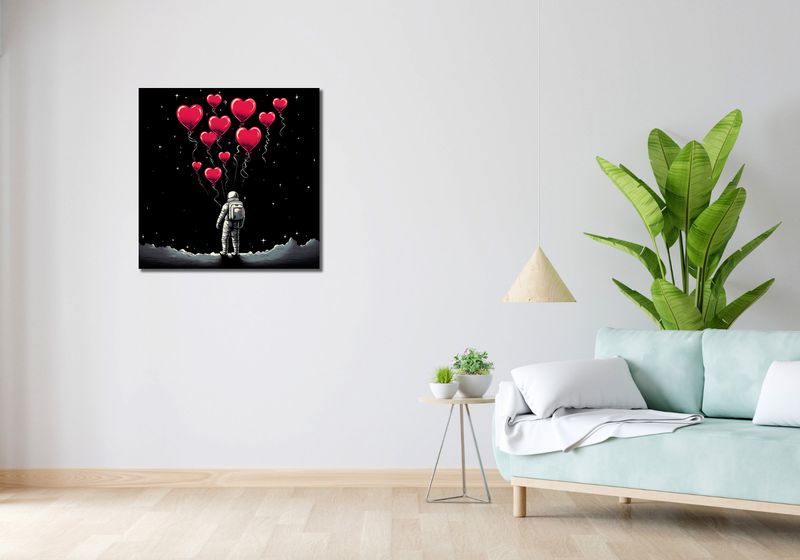 Obraz 70x70cm Astronauta Własnych Celi zdjęcie 2