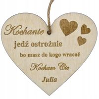 ZAWIESZKA do AUTA SAMOCHODU PREZENT GRAWER SERCE