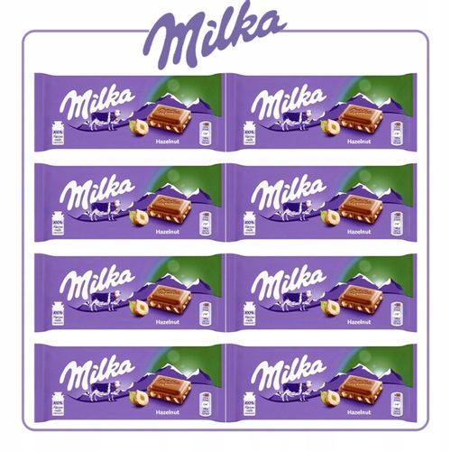 MILKA Czekolada HAZELNUTS ORZECHOWA 8x100g na Arena.pl