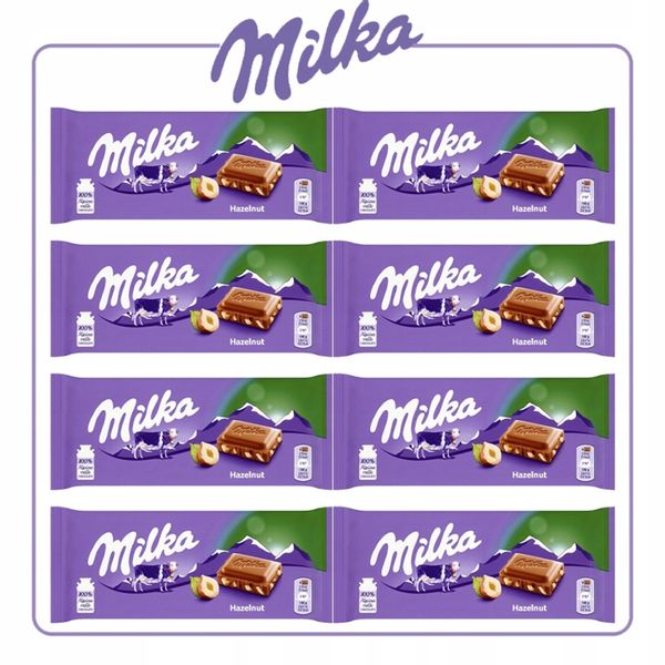MILKA Czekolada HAZELNUTS ORZECHOWA 8x100g zdjęcie 5