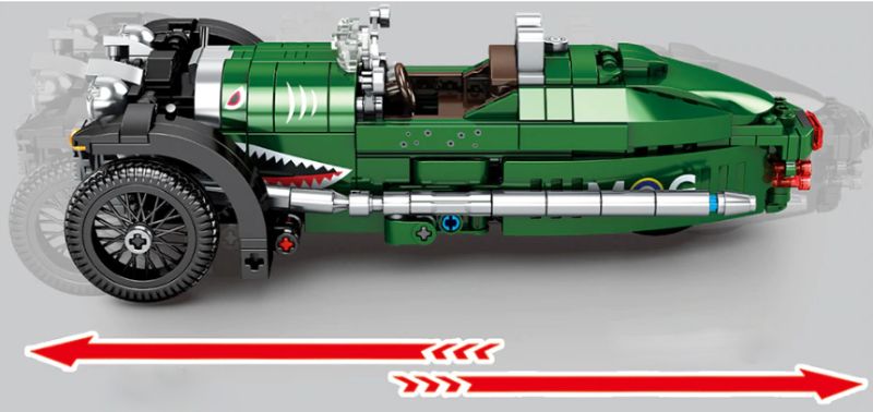 KLOCKI SAMOCHÓD TRÓJKOŁOWY 3 WHEELER MORGAN 487 SY 8151 zdjęcie 13