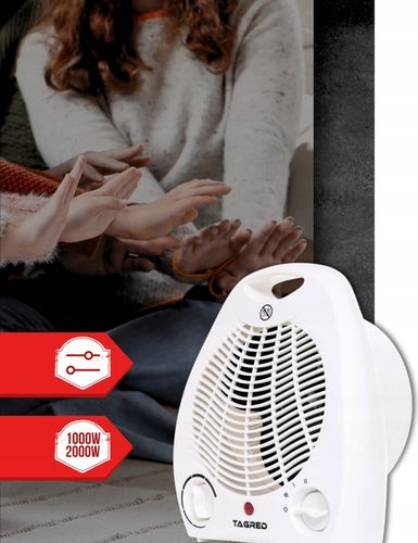 Grzejnik elektryczny Termowentylator Wydajna Farelka z Termostatem 2000W na Arena.pl