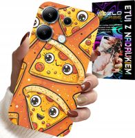 ETUI DO XIAOMI NOTE 14S - SŁODKIE UŚMIECHNIĘTE PIZZE CASE + SZKŁO