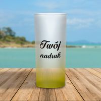 Szklanka 200 ml szroniona z Twoim nadrukiem - Limonkowa