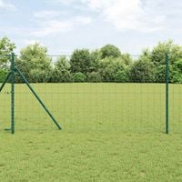 Ogrodzenie Euro Zielony 1,4 x 10 m Żelazo pokryte PVC