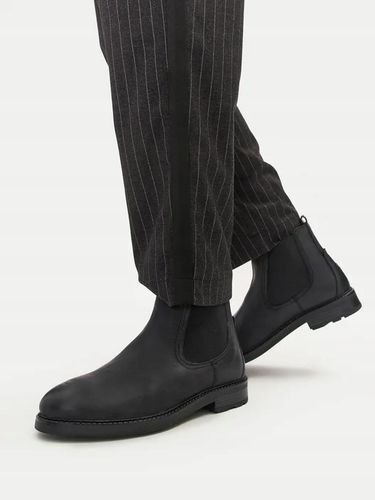 PEPE JEANS ORYGINALNE PÓŁBUTY SKÓRA WSUWANE SZTYBLETY CZARNE 44 na Arena.pl