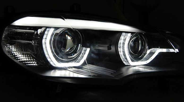 LAMPY Reflektory Do BMW X5 E70 Od 2007 Do 2010 Roku RINGI LED 3D XENON zdjęcie 3