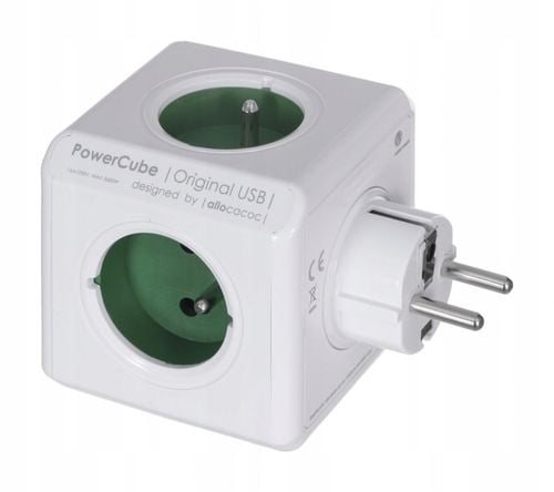 Listwa kostka allocacoc PowerCube 4 gniazda 230V +2xUSB 2.1A na Arena.pl