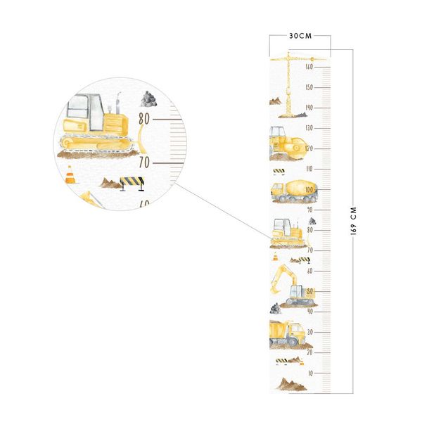 Naklejka Miarka Wzrostu Budowlana zdjęcie 3