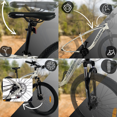 rower górski mtb 26 shimano 21 biegów shimano 2xtarcze rama 16" koła 26" na Arena.pl