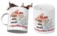 Dla Alana Zestaw Kubek + Skarbonka Na Prezent Z Nadrukiem Ze Zdjęciem