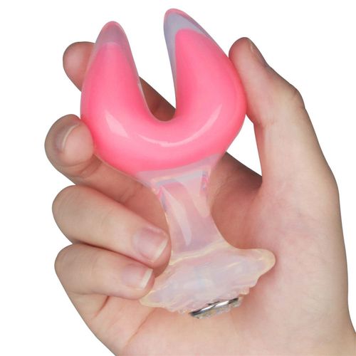 gemoria silicone butt plug - dual crescent  (glow-in-the-dark) na Arena.pl