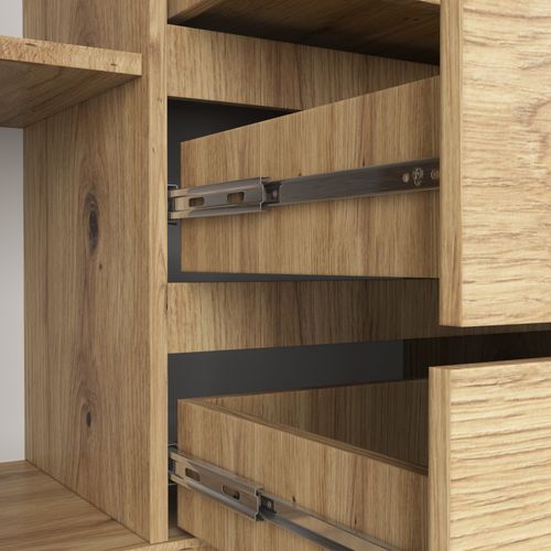 Komoda K 160 cm 2 drzwi 4 szuflady - dąb artisan na Arena.pl