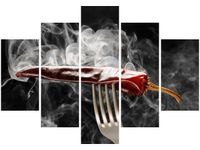 105CM 150CM OBRAZ 5 ELEM GORĄCA PAPRYCZKA CHILI DRUK