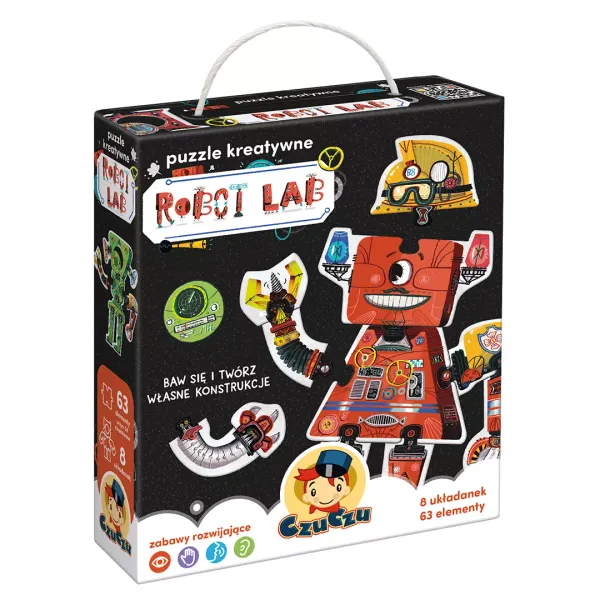 Puzzle kreatywne 63 elementy. CzuCzu. Robot Lab zdjęcie 1